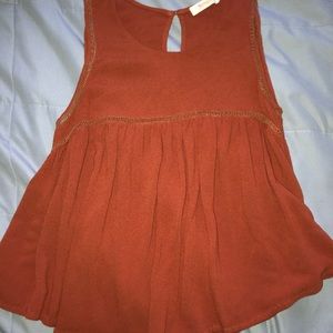 burnt red super cute top:)